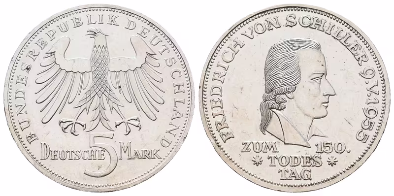 SRN, 5 Marka 1955 F - Schiller
