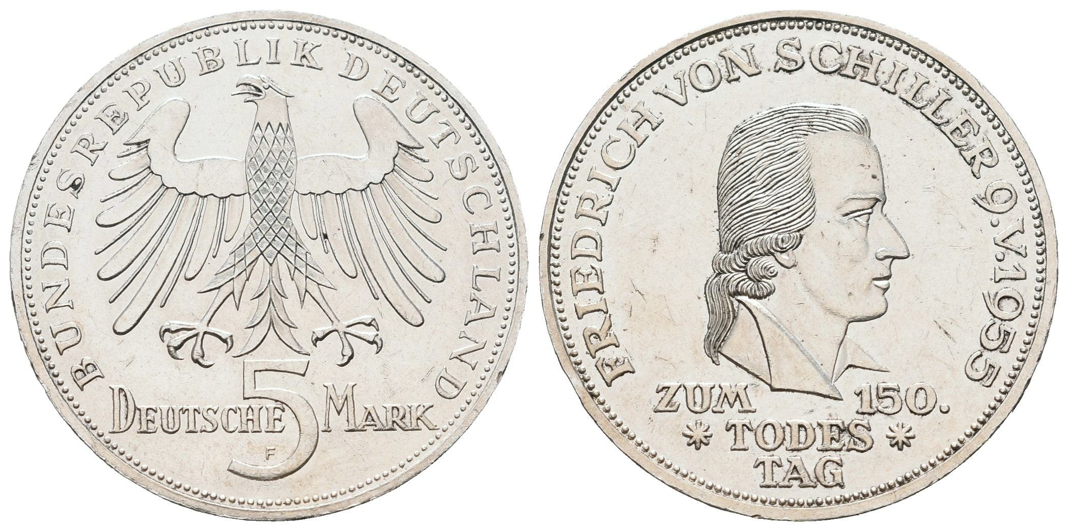 SRN, 5 Marka 1955 F - Schiller