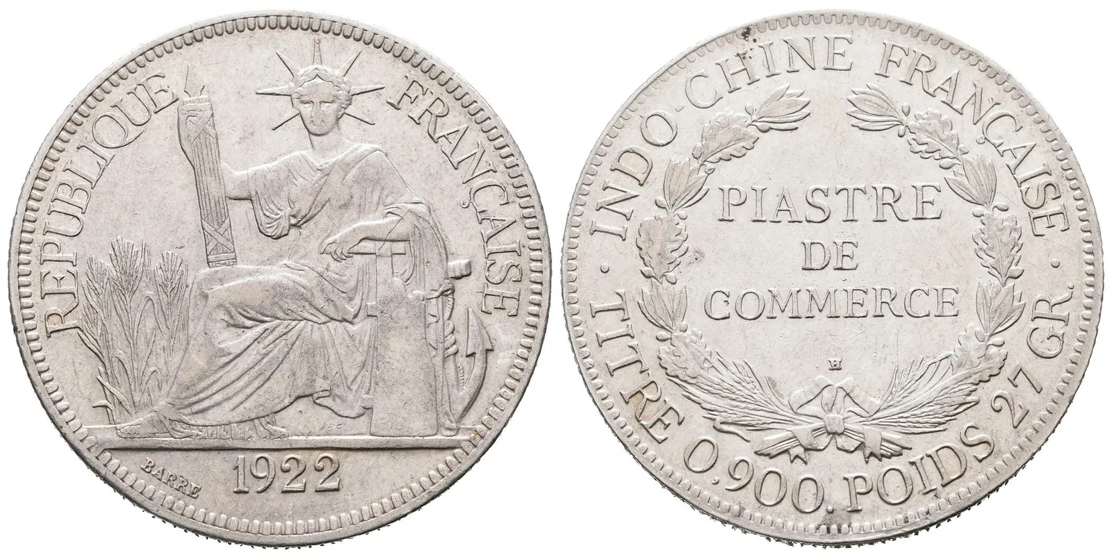 Francouzská Indočína, Piastre 1922 H