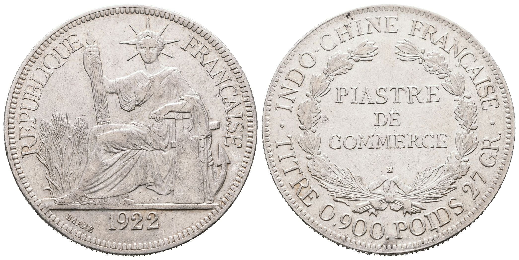 Francouzská Indočína, Piastre 1922 H