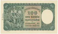Slovensko, 100 Koruna 1940, II. vydání, série A 10, Hej.49a2 - fotografie 2
