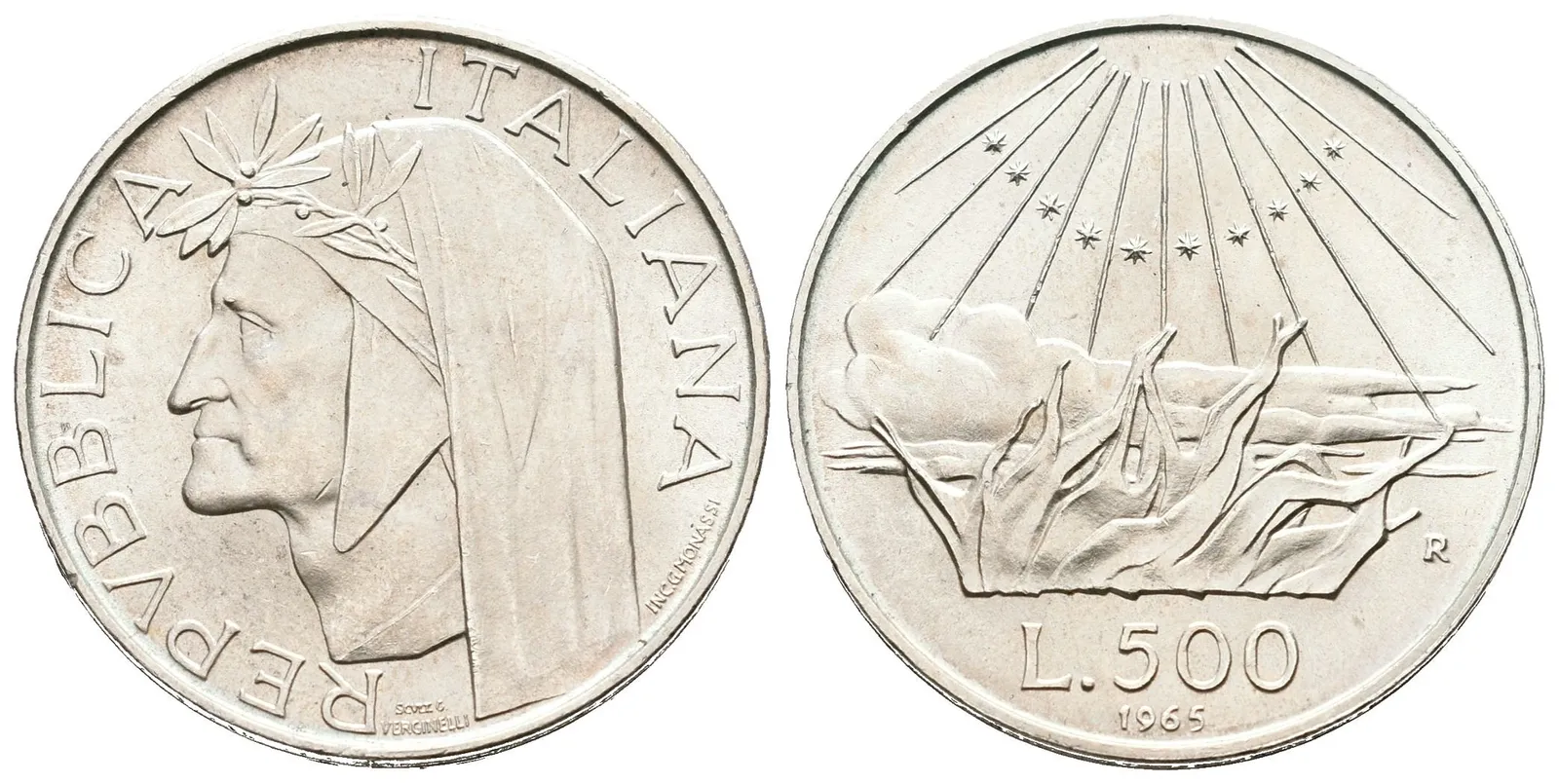 Itálie, 500 Lira 1965