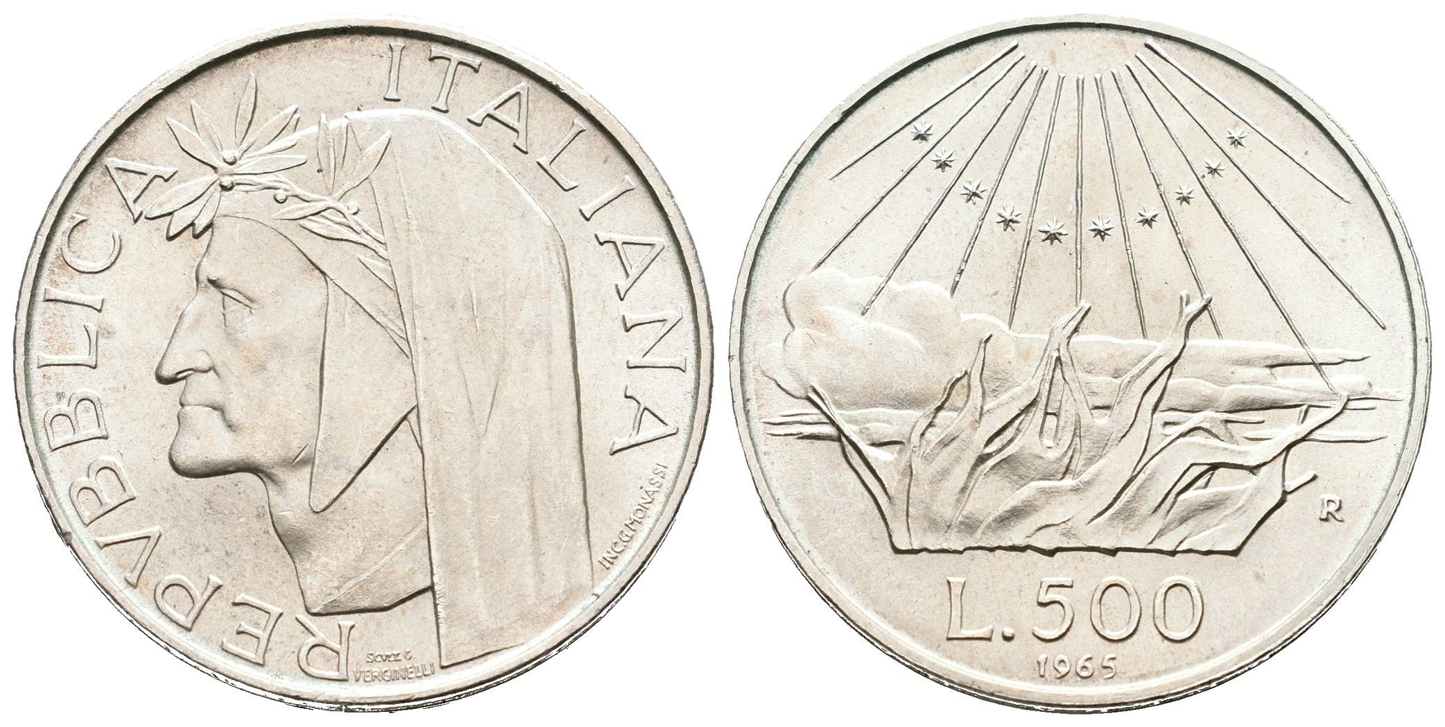 Itálie, 500 Lira 1965