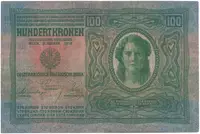100 Koruna 1912 (1919), kolkovaná, Hej.5a - fotografie 2