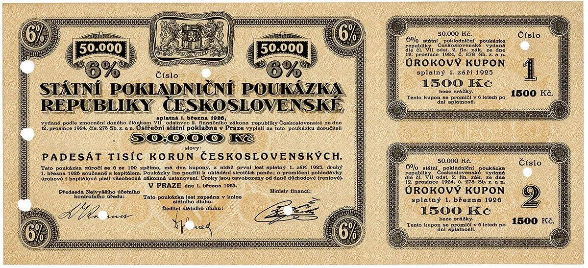 Státní pokladniční poukázky, 1919 - 1939 — 1