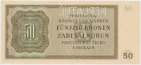 Protektorát Čechy a Morava, 50 Koruna 1944, perf. 1x NEPLATNÉ, Hej.42a.S2 - fotografie 2