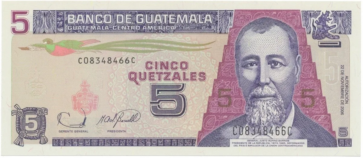 Guatemala, 5 Quetzales 2006, P.106b