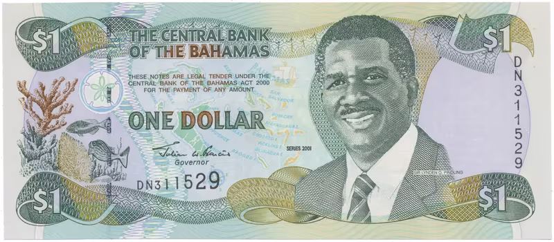 Bahamy, 1 Dollar 2001, P.69