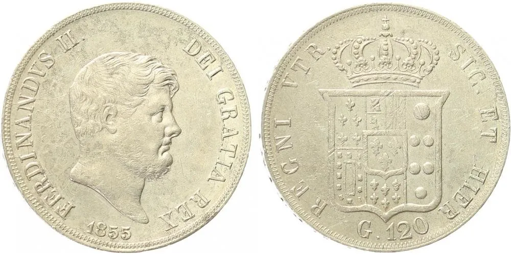 Itálie - Neapol a Sicílie, 120 Grana 1855