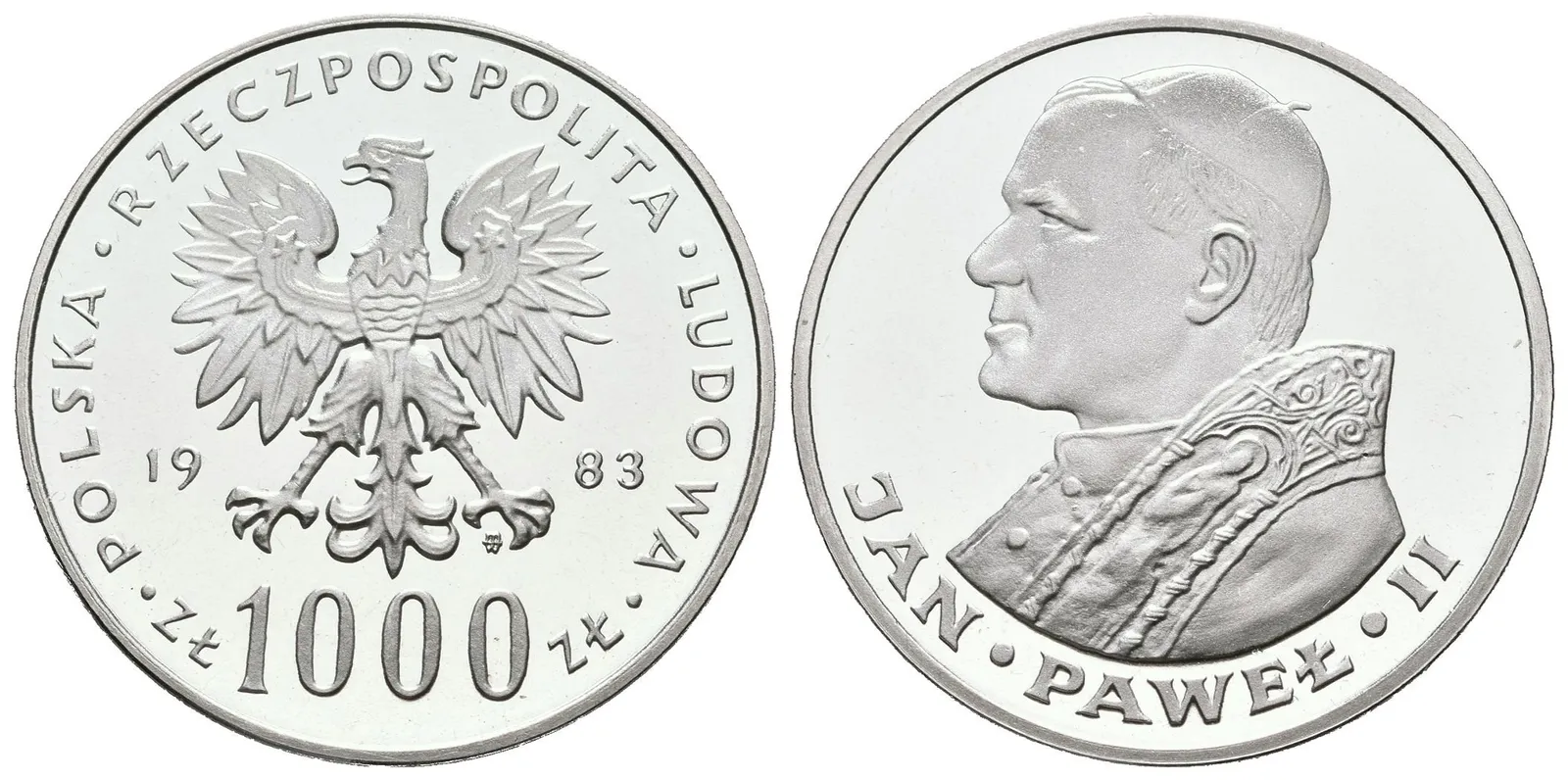 Polsko, 1000 Zlotých 1983 - Jan Pavel II.