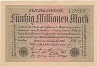Německo, 50 Millionen Mark 1923, Ro.108l