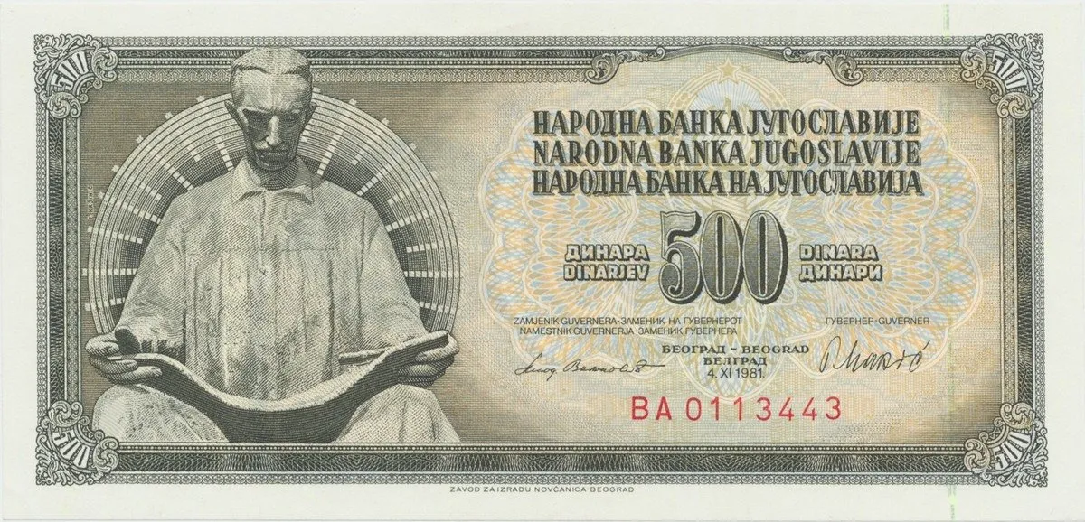 Jugoslávie, 500 Dinara 1981, P.91b