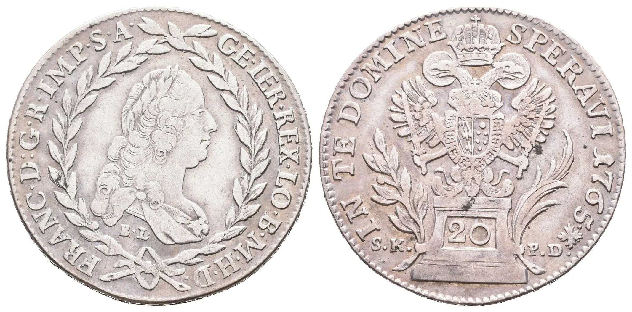 20 Krejcar 1765 BL/SK-PD (1776), Kremnica, Husz.1798, — 1
