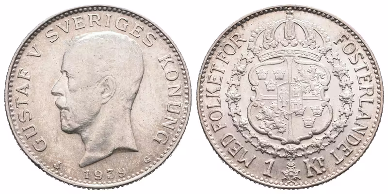 Švédsko, 1 Koruna 1939