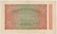 Německo, 20000 Mark 1923, Ro.84b - fotografie 2