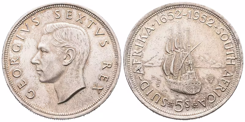 Britská jižní Afrika, 5 Shilling 1952 - Pamětní