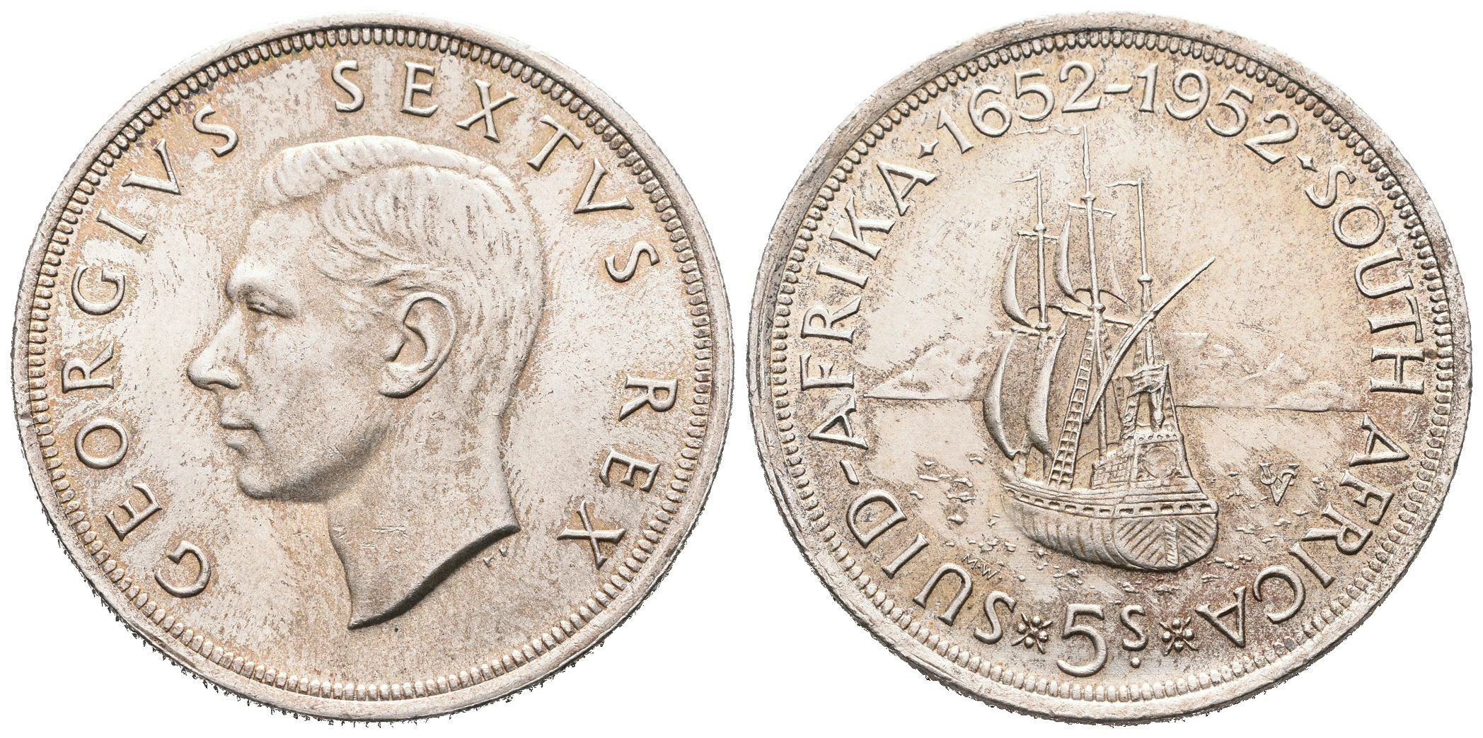 Britská jižní Afrika, 5 Shilling 1952 - Pamětní