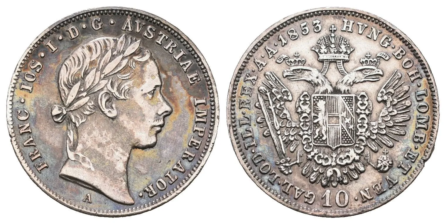 10 Krejcar 1853 A
