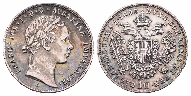 10 Krejcar 1853 A