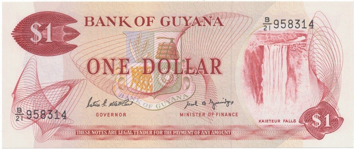 Guyana, 1 Dollar (1992), P.21g