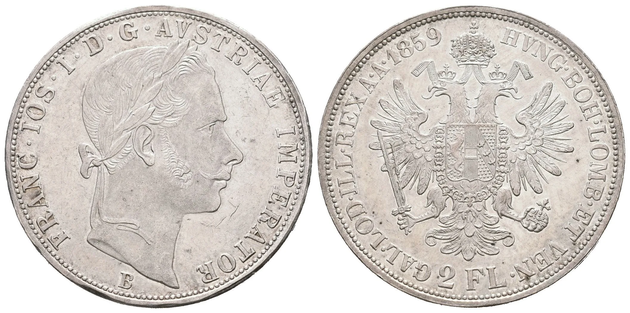 2 Zlatník 1859 B, velmi pěkná zachovalost, lesk na Rv., patina, — 1