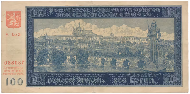 100 Koruna 1940, II. vydání, série Gb, Hej.33b2