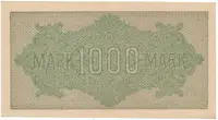 Německo, 1000 Mark 1922, vod. Gitter, zelené 6-místné číslo, Ro.75m - fotografie 2