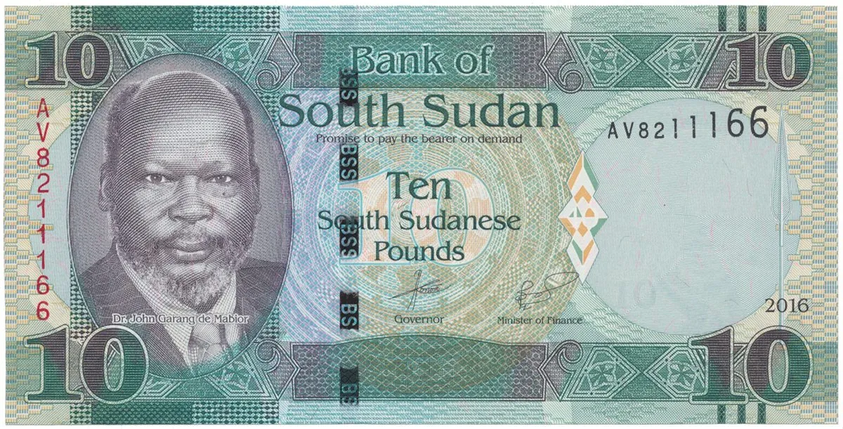 Súdán Jižní, 10 Sudanese Pounds 2016, P.12b