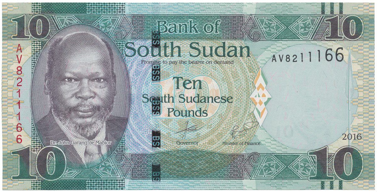 Súdán Jižní, 10 Sudanese Pounds 2016, P.12b
