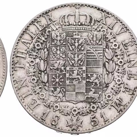 Tolar 1851 A, Dav.773, KM.465, patina, rysky