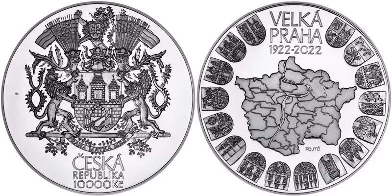 10000 Kč 2022 - Velká Praha, PROOF