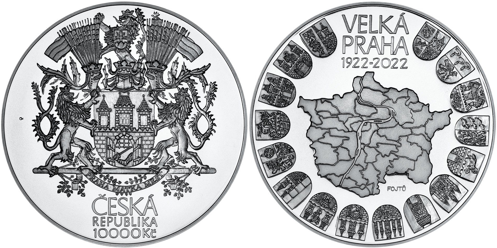 10000 Kč 2022 - Velká Praha, PROOF