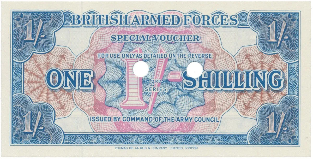 Velká Británie, 1 Shilling (1956), BAF - vojenské vydání, P.M26b