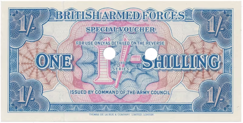Velká Británie, 1 Shilling (1956), BAF - vojenské vydání, P.M26b