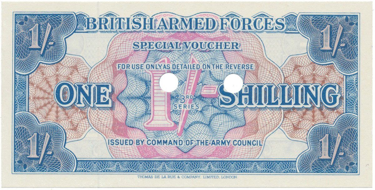 Velká Británie, 1 Shilling (1956), BAF - vojenské vydání, P.M26b