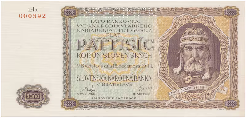 5000 Koruna 1944, série 1Ha, Hej.N3.S1