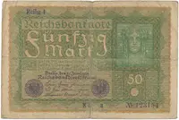 Německo, 50 Mark 1919, Reihe 1, Ro.62a