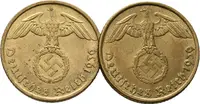 III. říše, 5 Pfennig 1939 A, lot 2 ks - fotografie 2