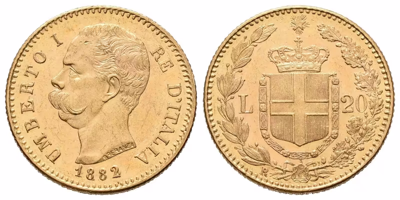Itálie, 20 Lira 1882 R