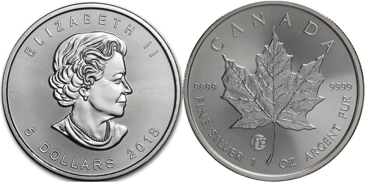 Kanada, 5 Dollars 2018 - Maple Leaf "f15"