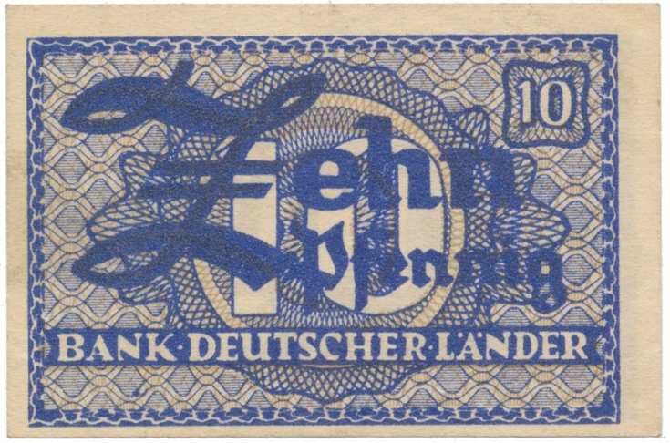 Německo - NSR, 10 Pfennig (1948), Ros.251a