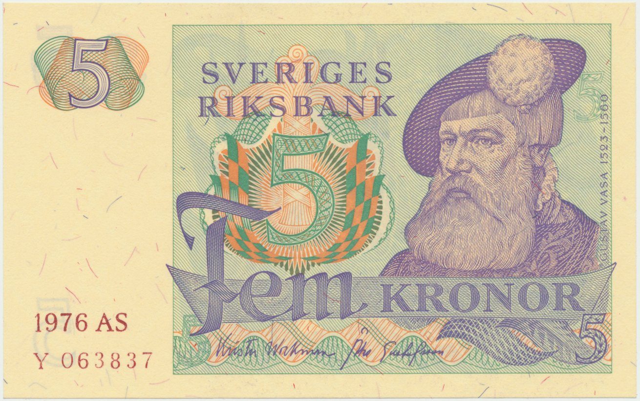 Švédsko, 5 Kronor 1976, P.51c