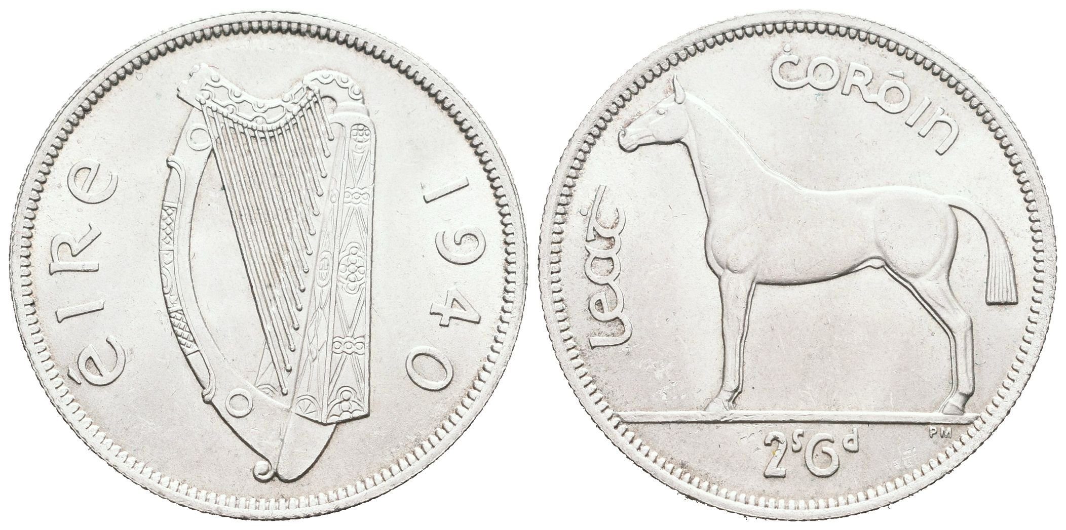 Irsko, 1/2 Crown 1940
