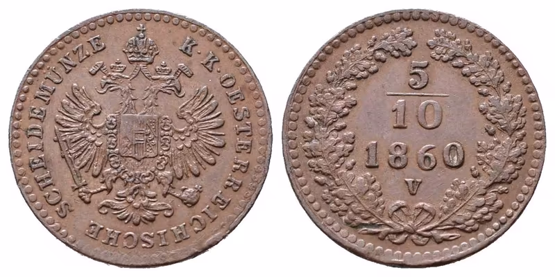 5/10 Krejcar 1860 V