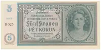 5 Koruna b.d. (1940), série B, SPECIMEN, Hej.31a.S1