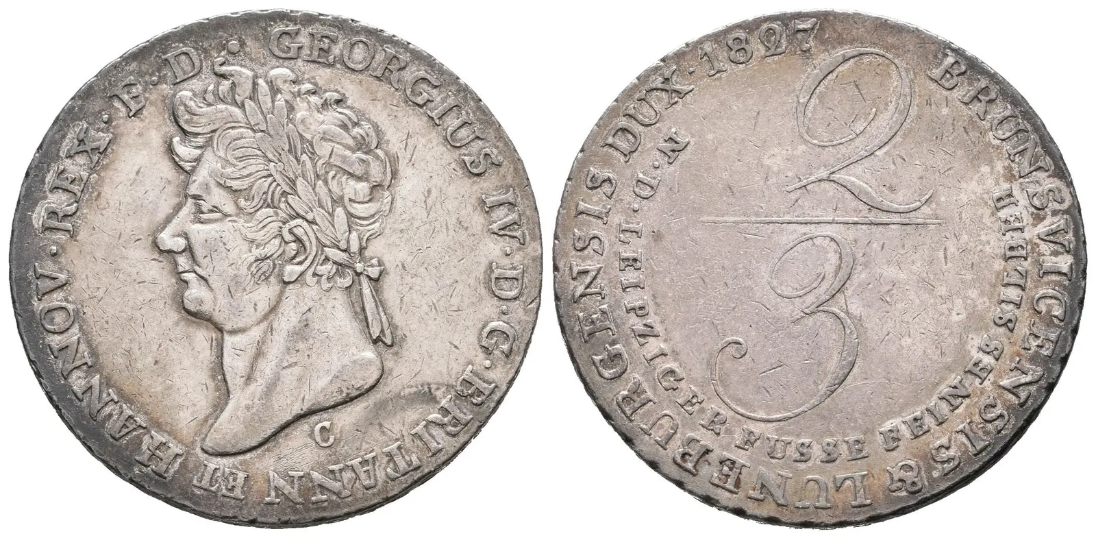 Brunšvicko-Hannoversko, 2/3 Tolaru 1827 C