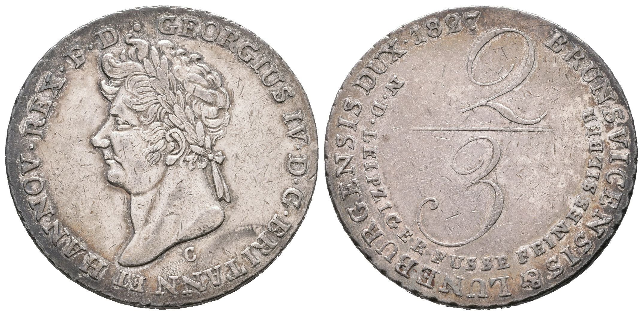 Brunšvicko-Hannoversko, 2/3 Tolaru 1827 C