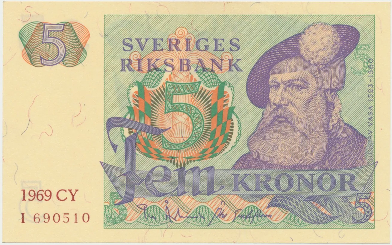 Švédsko, 5 Kronor 1969, P.51a