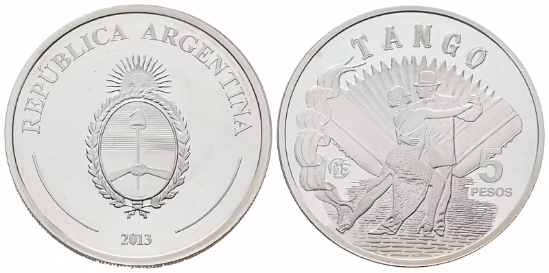 Argentina, 5 Pesos 2013 - Tango