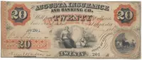 USA - Georgia, 20 Dollar 1860